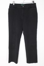 Lauren Ralph Lauren 8 Black Catlin Straight Leg Cotton Stretch Pants - $20.66