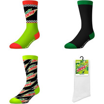 Mountain Dew Assorted Logos 3-Pack Crew Socks Multi-Color - £15.92 GBP