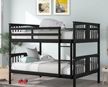 Full Over Full Bunk Bed With Ladder For Bedroom,Convertible To 2 Platfor... - $628.99