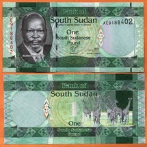 SOUTH SUDAN ND (2011) UNC 1 South Sudanese Pound Banknote Paper Money Bi... - £0.91 GBP