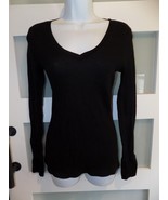 OP Black LS Thermal V-Neck Stretch Shirt Size M (7/9) Women&#39;s NEW - $23.71 CAD