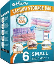 6 Pack Vacuum Storage Bags for Clothes, Clothes Vacuum Bags - £19.44 GBP