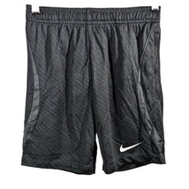Nike Athletic Shorts Boys Size Medium Black and Gray Stripes with Pockets - £17.35 GBP