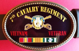 Vietnam Veteran 7th CAVALRY REGIMENT Epoxy Belt Buckle -NEW! - $16.82