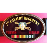 Vietnam Veteran 7th CAVALRY REGIMENT Epoxy Belt Buckle -NEW! - £12.57 GBP