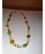 Fall Fashion Bead Hand Crafted Necklace 24 inches - £4.75 GBP
