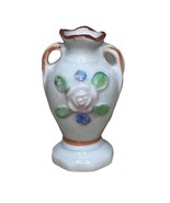 Vintage Miniature Ceramic Vase Made in Occupied Japan White Floral - $276.80 MXN