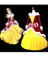 Custom-made Beauty and the Beast Princess Belle Christmas Costume Belle ... - £119.10 GBP