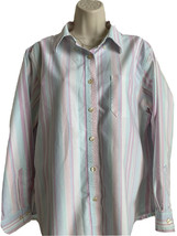 Lot Of 2 L.L. Bean Women’s Large Reg Pastel And Pink Cotton Button Down Shirts - £27.83 GBP