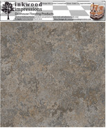 Dollhouse Flooring 6 mil Peel Stick Vinyl 12&quot;x12&quot; Lichen Covered Grey St... - $6.00