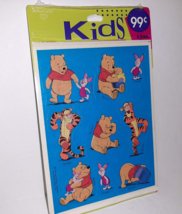 Vintage Winnie the Pooh Hallmark Disney x3 Sticker Sheets Tiger and Pigl... - $6.93