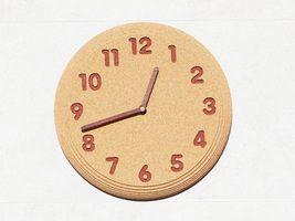 Handmade wall clock, natural cork clock, birthday gift, design clock - £69.74 GBP