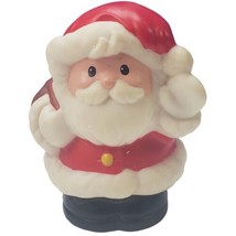 Fisher Price Little People Christmas Santa Claus With White Gloves &amp; Bag - $9.74