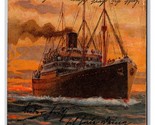 Graf Waldersee Steam Ship Hamburg American Lines UDB Postcard V15 - $5.89