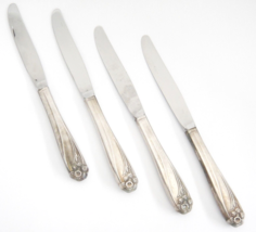 Rogers IS Daffodil Dinner Knives Lot of 4 International Silver Plate Vin... - £7.72 GBP