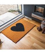 Black Heart Non-Slip Coir Door Mat - 60 x 40cm - €33,88 EUR