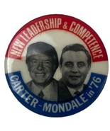 1976 Jimmy Carter Walter Mondale Jugate Pinback Button Presidential Elec... - $10.55 CAD