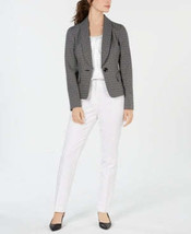 Le Suit Shawl-Lapel Printed-Jacket Pant Suit Set, Size 6 - £61.95 GBP