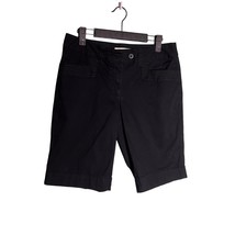 Whbm White House Black Market Womens Size 4 Black Bermuda Shorts Chino Summer - £13.53 GBP