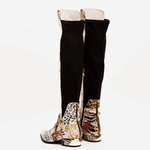 The Perugia Leather Pointy Toe Knee High Women Boot image 3