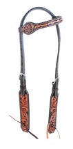 Horse Western Floral Tooled Laced One Ear Browband Tack Bridle 78HR Head... - $29.69+