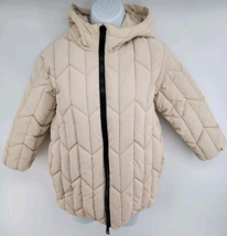 Zara Puffer Jacket Youth Size 8 White Hooded - £16.98 GBP