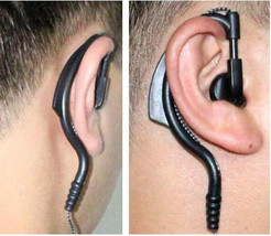 2X G-Shape Clip Headset Earpiece Mic Talkabout 2 Way Radio - £14.36 GBP