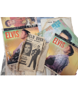 Original ~1958 Lot Of 11 Elvis Presley 45's Vinyl Records +Newspaper Cli... - $76.99