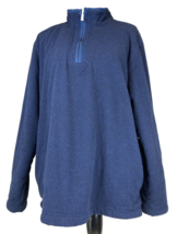 Orvis Sweater Men&#39;s Sz Extra Large Blue Sherpa Fleece Lined Quarter Zip ... - £25.65 GBP