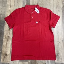 NWT Men&#39;s 2XL Nautica Interlock Slim Fit Polo Shirt 100% Cotton RED Soli... - £14.43 GBP