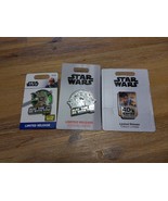 Disney Star Wars Day May the 4th Be With You Pin Set of 3 Limited Yoda E... - $73.26