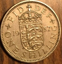 1957 Uk Gb Great Britain One Shilling Coin - £1.91 GBP