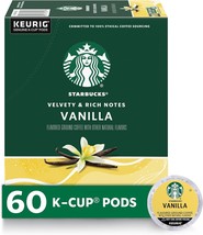Starbucks Vanilla Flavored Coffee 60 to 180 Count Keurig Kcups Pick Any Quantity - $65.99+