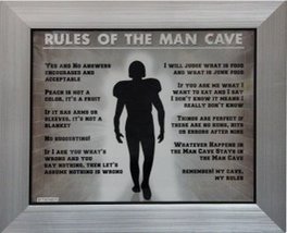 Rules Of The Man Cave 11X14 Custom Framed - £22.16 GBP