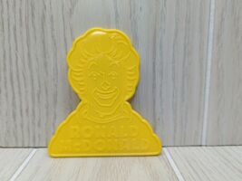 Ronald McDonald yellow plastic cookie cutter vintage dough mold - $4.15