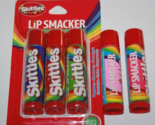 Lip Smacker Skittles Lip Balm  Sealed  ( 3 Carded &amp; 2 Sealed W- packing ... - £14.90 GBP
