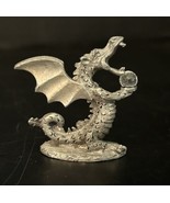 Spoontiques Pewter Dragon Mini Figurine holding Crystal CMR889 1.5 in DR1 - $226.40 MXN