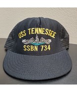 New Vintage USS TENNESSEE SSBN 734 Submarine Black Snapback Mesh Navy Ha... - $36.27 CAD