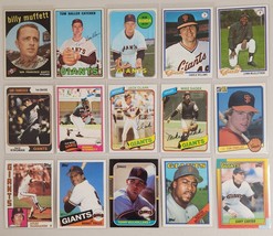 San Francisco Giants Lot of 15 MLB Baseball 1960&#39;s,70&#39;s,80&#39;s,90&#39;s Jack Clark - £12.17 GBP