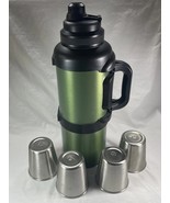 TAL Stainless Steel Zeus Thermos 3 Liter, Green &amp; 4 Stainless Steel Cups - $19.75