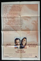 Alex And The Gypsy Original One Sheet Movie Poster Jack Lemmon - £15.50 GBP