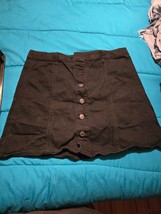 Mossimo Skirt Women 14  Denim Stretch Pockets Preppy Hipster Button Fly (A) - £11.67 GBP