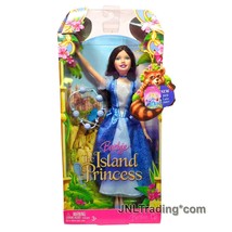 Year 2007 Barbie The Island Princess Doll - Asian MAIDEN L1148 in Blue Dress - £44.06 GBP
