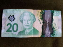2012 Canadian 20 Dollar Bill Circulated Note Polymer BIR3326257 - $18.69