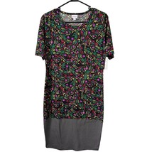 NEW LuLaRoe Julia Dress Medium Pullover Floral Polka Dot Polyester Spandex - £10.69 GBP