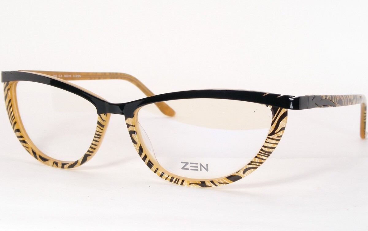 Zen BonXEN 353 3 Nero /Beige Scuro /Argento Unico Raro Occhiali 56-16-138mm - $155.37