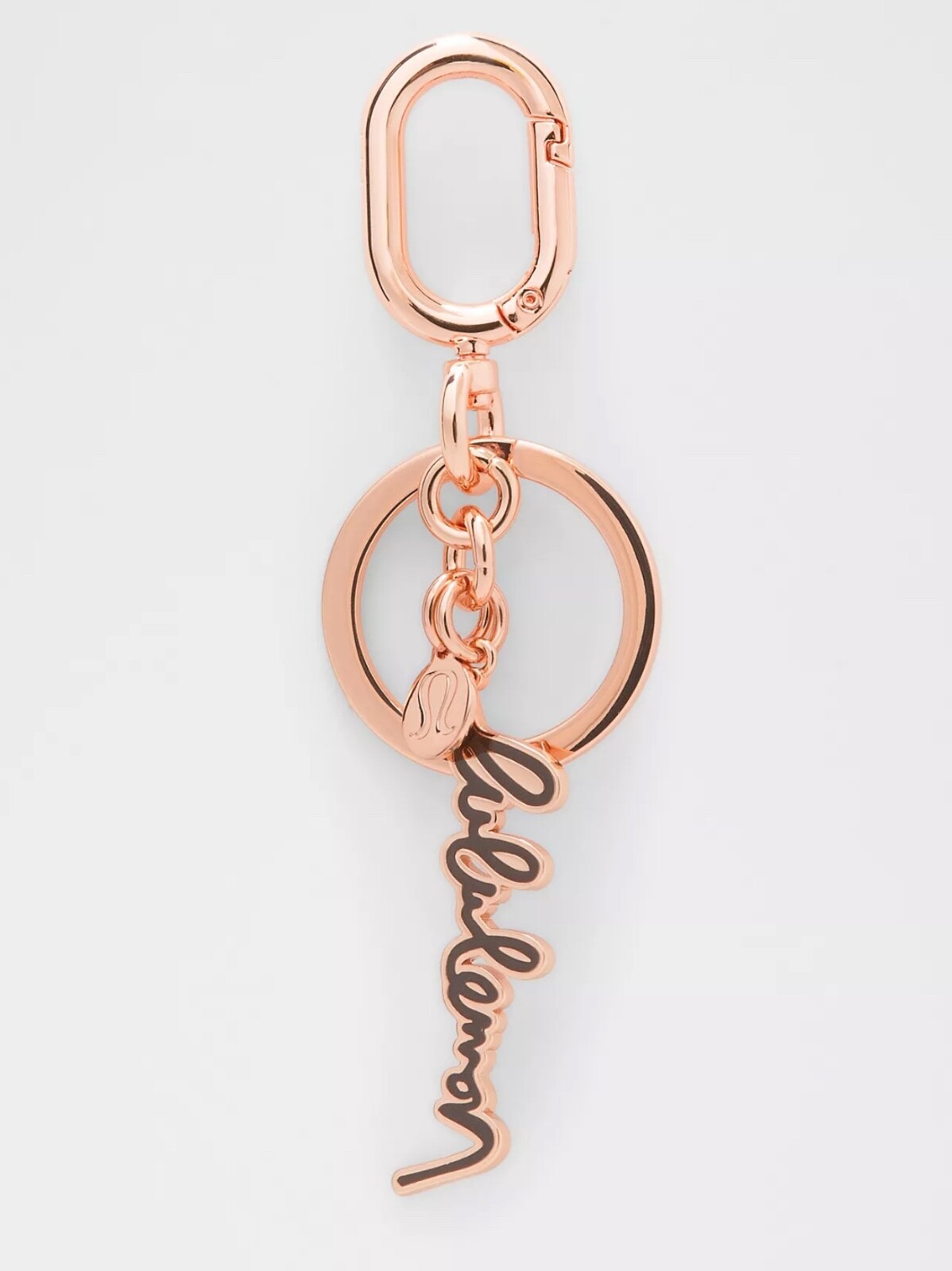 LULULEMON  Metal Script Keychain Rose Gold/ Goodnight Plum NWT - $29.60