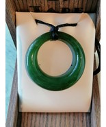 New zealand design Jade Round shape large pandent / necklace 37mm - $255.00