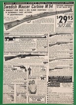 1960 Print Ad Swedish Mauser Carbine M 94,Smith Wesson Revolver Klein&#39;s Chicago - £13.22 GBP