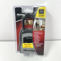 Master Lock 5400D Portable Combination Lock Box Black Grey Up To 5 Keys NEW - $24.70